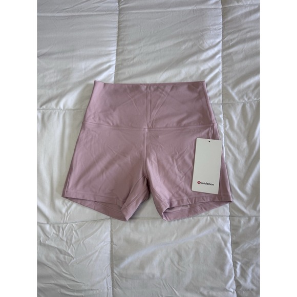 New Lululemon Size 6 Align High-Rise Short 4" Shorts Pink Haze Workout Gym NWT - Picture 1 of 8
